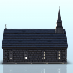 Eglise avec annexe et clocher en pierre (4)