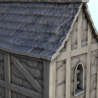 Medieval half-timbered house with flag (6)