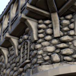 Tour luxueuse en pierre avec étage en bois et toit à pointe (8)