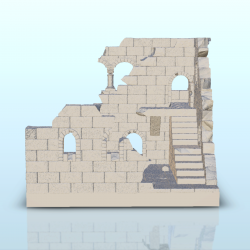 Ruine de citadelle avec colonnes et escalier (10)