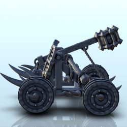 Fantasy chaos catapult with spiked shields (2)