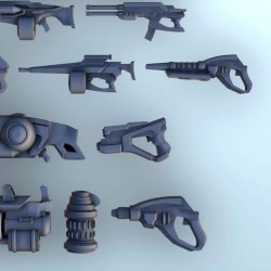 Set d'armes futuristes 5