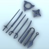 Set of Japan medieval weapons (2)