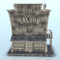 Saloon with balcony and chimney (5)