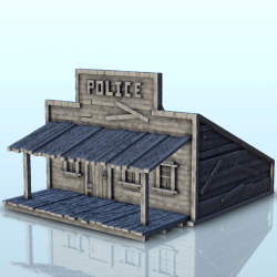 Police station with sloped...