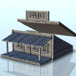 Poste de police avec toit en pente (4)