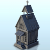 Square wooden church with bell tower (2)