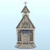 Église carrée en bois avec clocher (2)