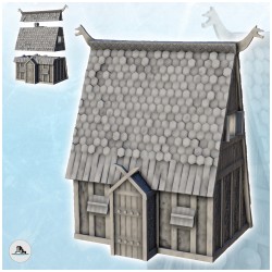 Maison viking avec toit haut et grande cheminée (1)