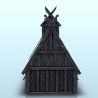 Grand bâtiment viking avec étage et large porte (3)