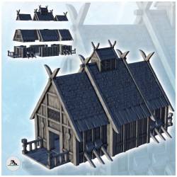 Large Viking building with...