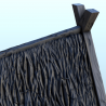 Viking building with bevelled roof and wooden column (6)