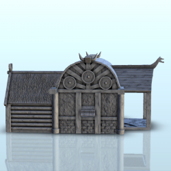 Scandinavian house with large canopy and ornaments (9)