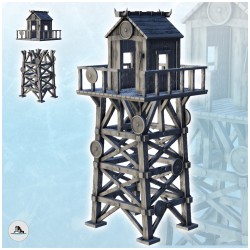 Wooden watchtower with...