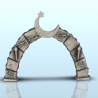 Arch with torches and chains with crescent-shaped badge (1)