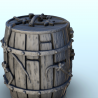 Wooden cart and barrel (3)