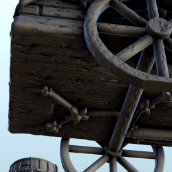 Wooden cart and barrel (3)