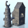 Medieval multi-storey house with tower topped by a star shape (8)