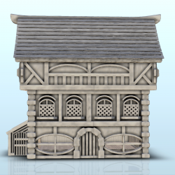 Medieval house with oval windows and annex (8)