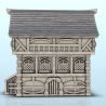Maison médiévale à étage avec fenêtres ovales et annexe (8)