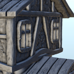 Maison médiévale en bois et pierre à deux ailes (10)
