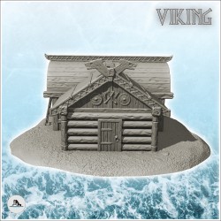 Wooden Viking warehouse with canopy and accessories (2)