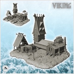 Large Viking palace with...