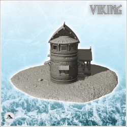 Viking palace with large canopy and well (10)