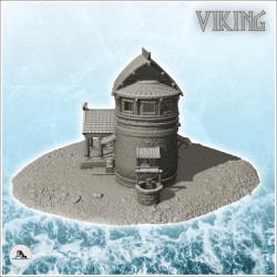 Viking palace with large canopy and well (10)