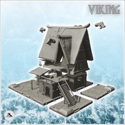 Large Viking mansion with stairs and canopy (11)
