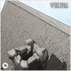 Viking storage shed with thatched roof, canopy and basement (12)