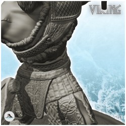 Guerrier viking avec deux haches et crâne rasé (1)