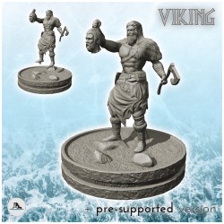 Bare-chested viking warrior...
