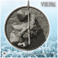 Guerrier viking avec hache et peau de bête (3)