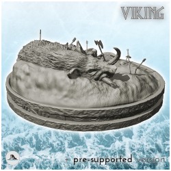 Viking warrior sitting next to carcass of giant boar (4)