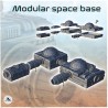 Base spatiale modulaire avec base de vie à dômes (1)
