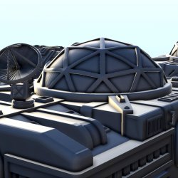 Modular space base with domed living quarters (1)