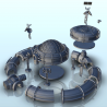 Base circulaire avec réservoirs, antennes et dôme (6)
