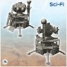Sonde d'exploration spatiale avec échelles et bacs de stockages (10)