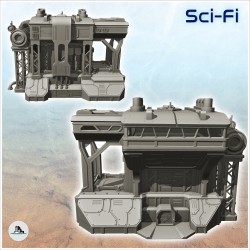 Grande usine de production Sci-Fi avec réservoirs annexes (14)