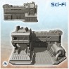 Sci-Fi headquarters with command post and tank (15)