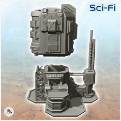 Sci-Fi industrial structure with chimney and energy blocks (17)