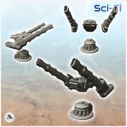 Swivel firing platform with double cannons (4)