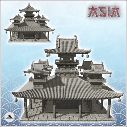 Palace asiatique à cinq tours et large toit (28)