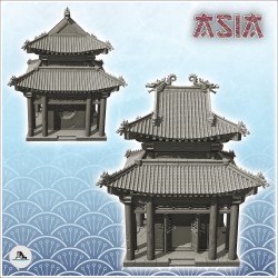 Asian altar with double roof and columns (31)