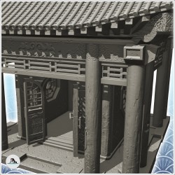 Autel asiatique à double toits avec colonnes (31)