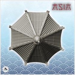 Pagode hexagonale asiatique à deux étages (33)