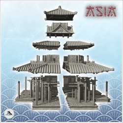 Bâtiment asiatique avec double étage et large auvent (39)