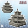 Temple asiatique sur plate-forme en pierre avec lanternes (41)
