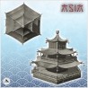 Temple asiatique sur plate-forme en pierre avec lanternes (41)